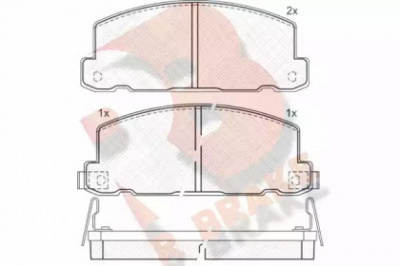R BRAKE rb0610 -  Комплект тормозных колодок, дисковый тормоз